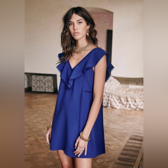 Sezane Dresses & Skirts - Sézane | Martie Dress in Blue | US4 French 36